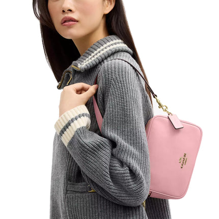Coach Women's Mini Carey Crossbody Bag Gold/Soft Pink