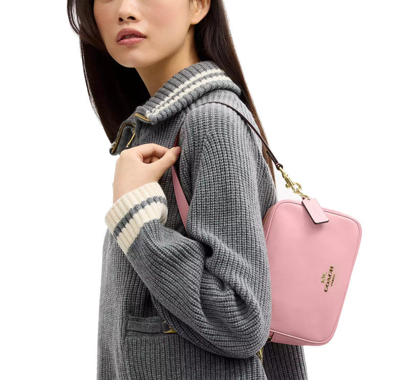 Coach Women's Mini Carey Crossbody Bag Gold/Soft Pink