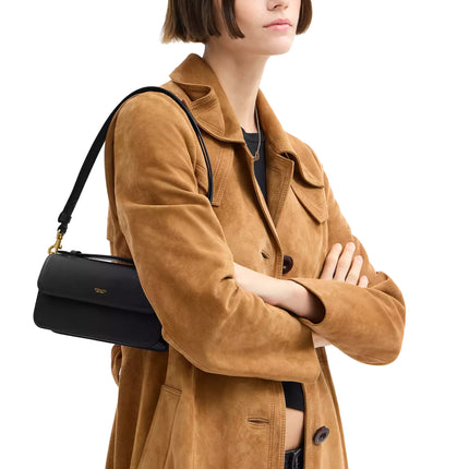 Coach Women's New York Elora Top Handle Crossbody Bag Brass/Black