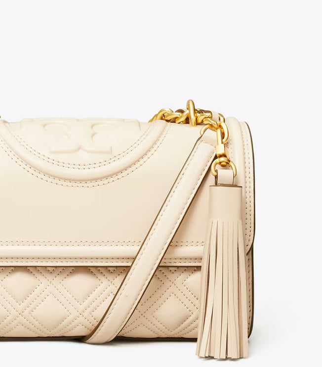 Tory Burch Women's Small Fleming Convertible Shoulder Bag New Cream