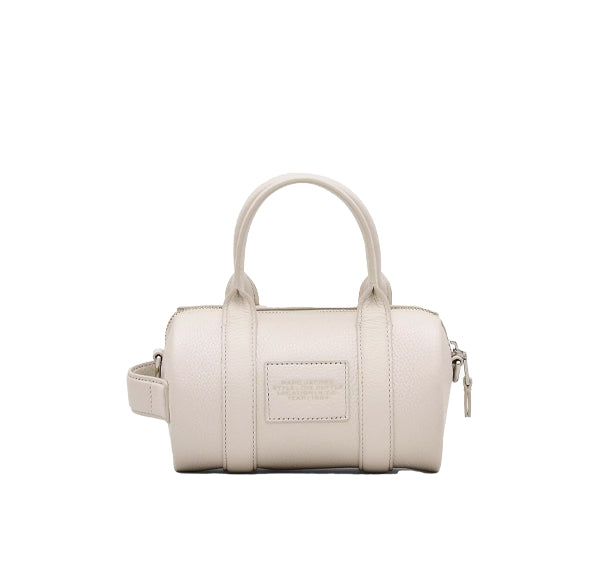 Marc Jacobs Women's The Leather Mini Duffle Bag Cotton Silver - Özel Fiyat