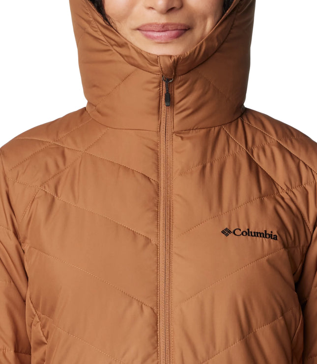 Columbia Women's Heavenly Long Hooded Jacket Camel Brown