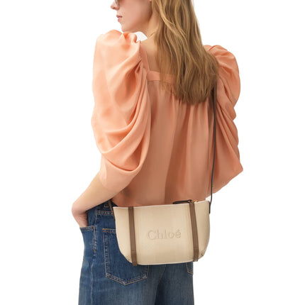 Chloé Women's Carry Shoulder Bag in Canvas Vegetal Beige