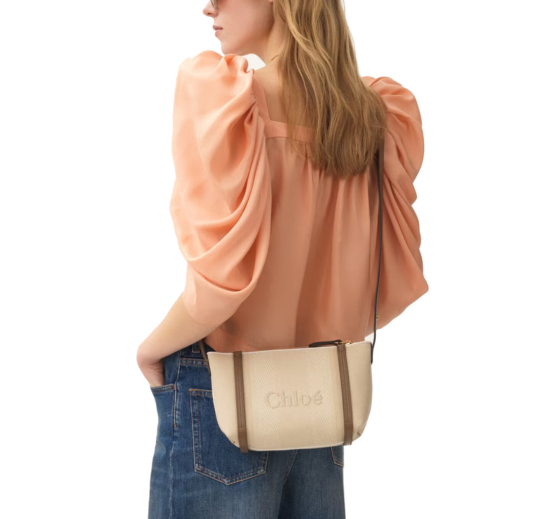 Chloé Women's Carry Shoulder Bag in Canvas Vegetal Beige
