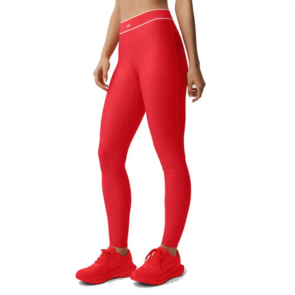alo Women's Airlift High-Waist Alignment Legging Bright Red/White