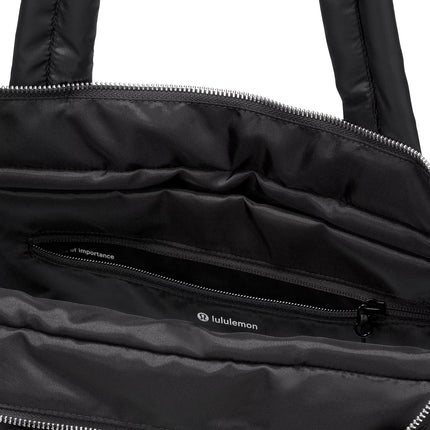 lululemon Women's Quilted Grid Tote Bag 12L Black/Silver