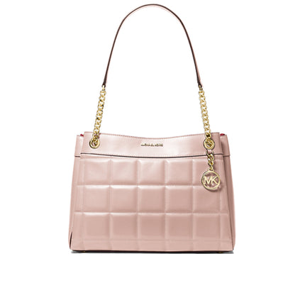 Michael Kors Women's Susan Medium Quilted Leather Tote Bag Soft Pink