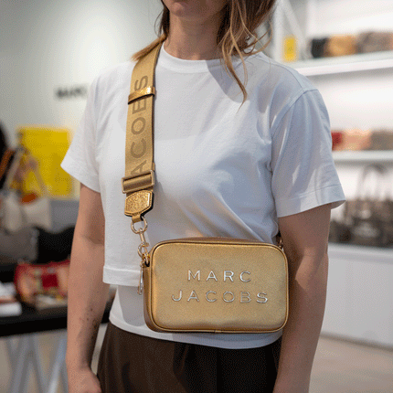 Marc Jacobs Women's Flash Leather Crossbody Bag Gold