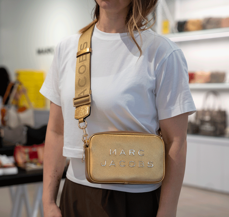 Marc Jacobs Women's Flash Leather Crossbody Bag Gold