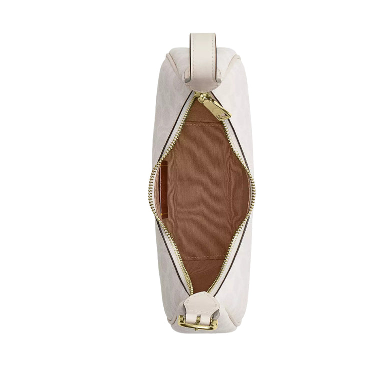 Coach Women's Emily Shoulder Bag In Signature Canvas Gold/White/Chalk