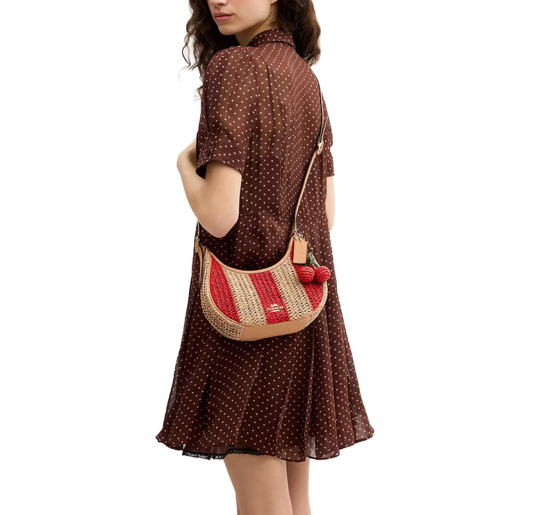Coach Women's Emily Shoulder Bag With Charm Gold/Red/Tan