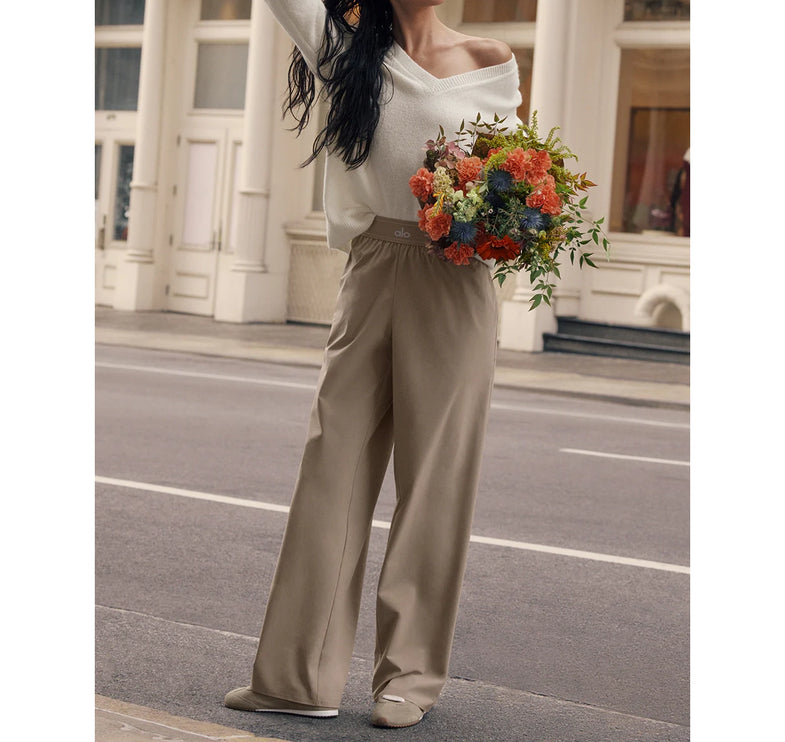 alo Women's Suit Up Trouser (Regular) Gravel