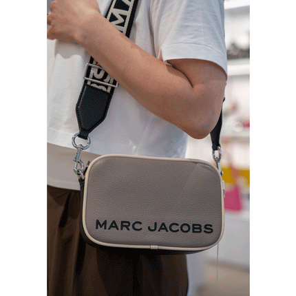 Marc Jacobs Women's Flash Leather Crossbody Bag Colorblock Grey Multi