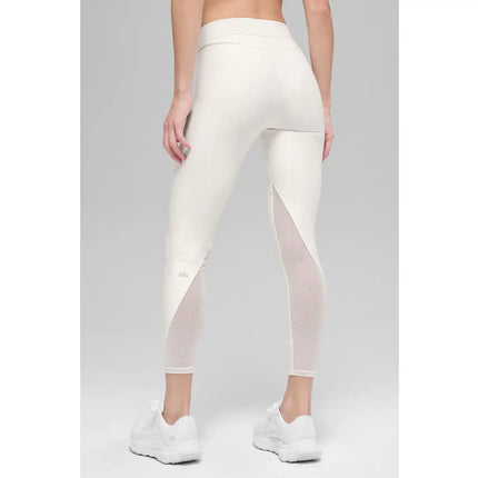 alo Women's Airlift High-Waist 7/8 Rebel Legging Ivory