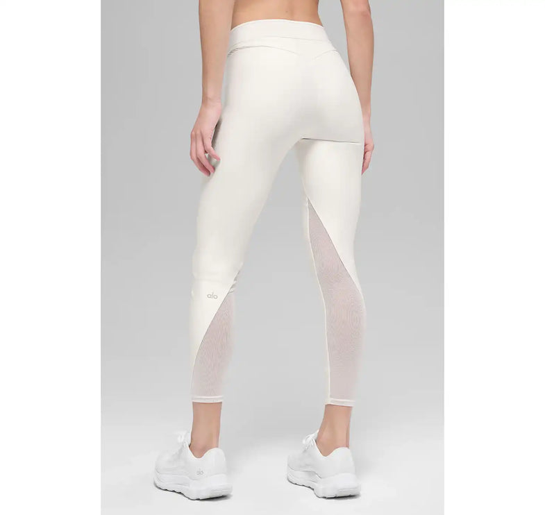 alo Women's Airlift High-Waist 7/8 Rebel Legging Ivory