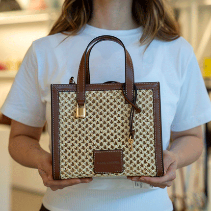 Marc Jacobs Women's Mini Grind Woven Tote Bag Natural