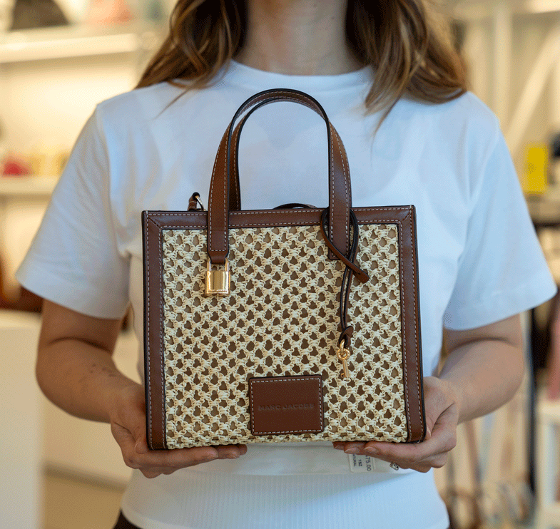 Marc Jacobs Women's Mini Grind Woven Tote Bag Natural
