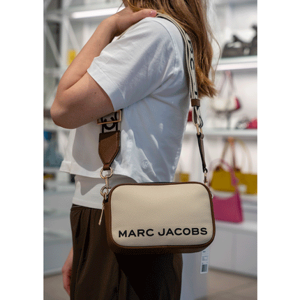Marc Jacobs Women's Flash Leather Crossbody Bag Colorblock Iced Coffee Multi