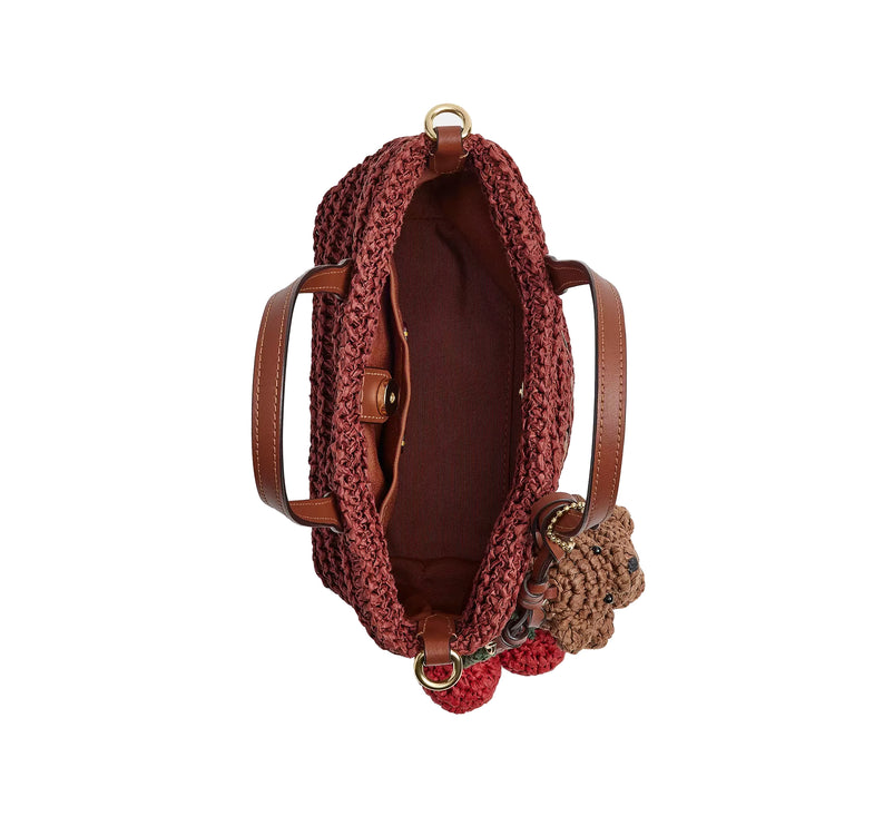 Coach Women's City Mini Tote Bag With Charms Gold/Russet