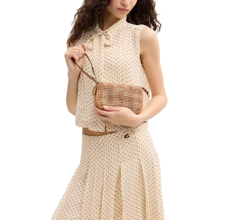 Coach Women's Nolita 19 With Gingham Print Gold/Tan