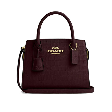 Coach Women's Andrea Carryall Bag Gold/Merlot