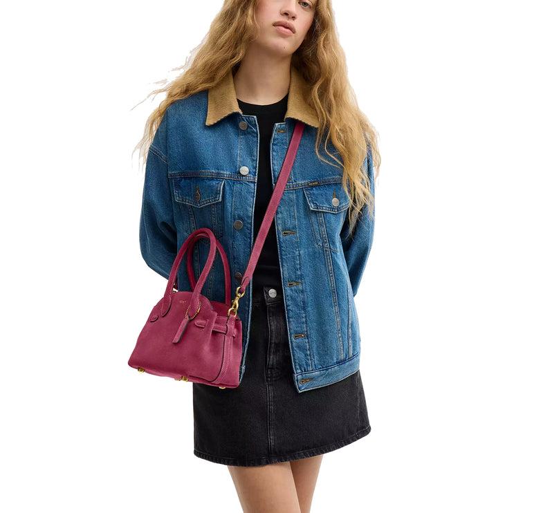 Coach Women's Soft Empire Carryall Bag 21 Brass/Dark Fuchsia