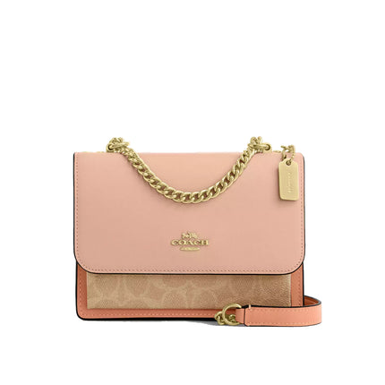 Coach Women's Mini Klare Crossbody Bag In Colorblock Signature Canvas Gold/Cream/Sand