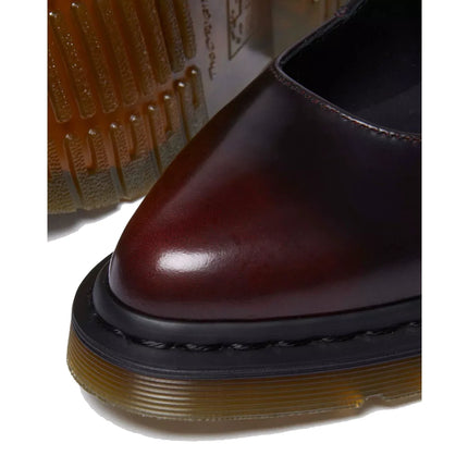 Dr. Martens Women's Elphie Mary Jane Leather Shoes Cherry Red