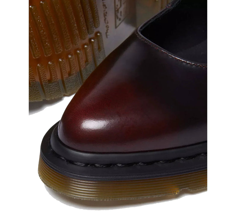 Dr. Martens Women's Elphie Mary Jane Leather Shoes Cherry Red