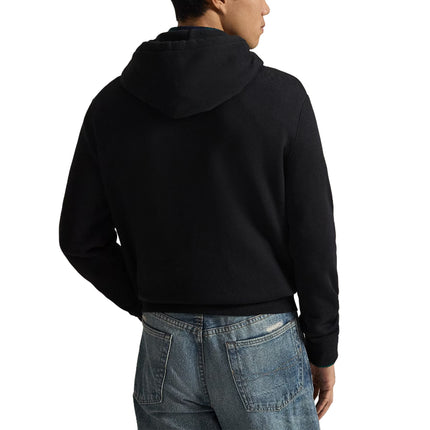 Polo Ralph Lauren Men's Polo Bear Fleece Hoodie Polo Black