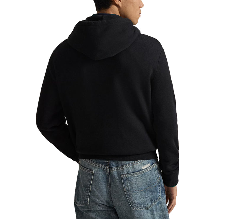 Polo Ralph Lauren Men's Polo Bear Fleece Hoodie Polo Black