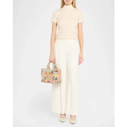 Marc Jacobs Women's The Punk Scribble Canvas Small Tote Bag Beige