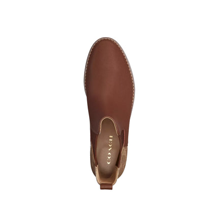 Coach Women's Meredith Bootie In Signature Canvas Vintage Brown