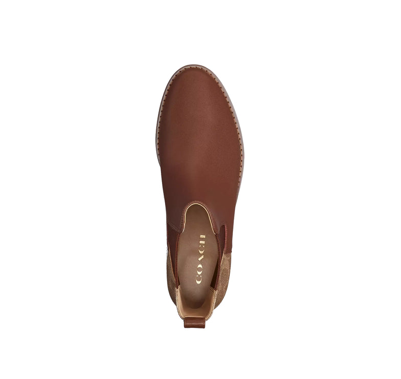 Coach Women's Meredith Bootie In Signature Canvas Vintage Brown