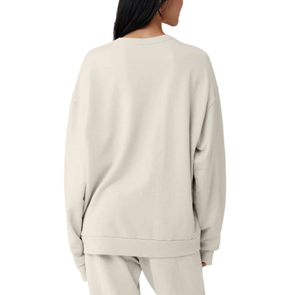 alo Women's Chill Crew Neck Pullover Bone