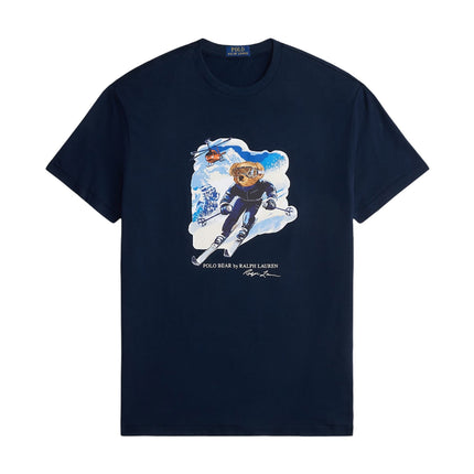Polo Ralph Lauren Men's Classic Fit Polo Bear Jersey T-Shirt Worth Navy/Active Bear