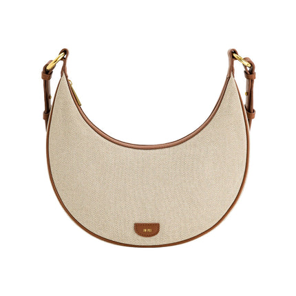 JW PEI Women's Carly Canvas Saddle Bag Beige