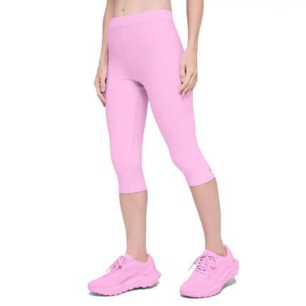 alo Women's Alosoft High-Waist Iconic 90's Capri Candy Heart Pink