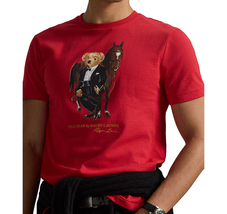Polo Ralph Lauren Men's Polo Bear Cotton T-Shirt RL 2000 Red