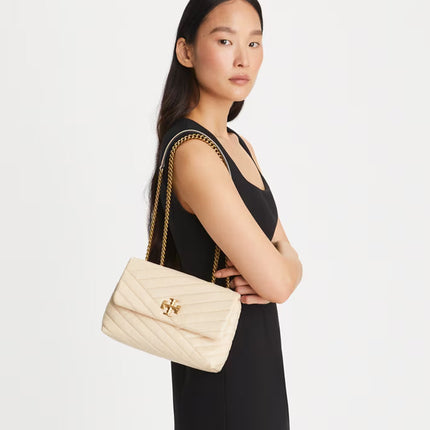 Tory Burch Women's Small Kira Chevron Convertible Shoulder Bag New Cream