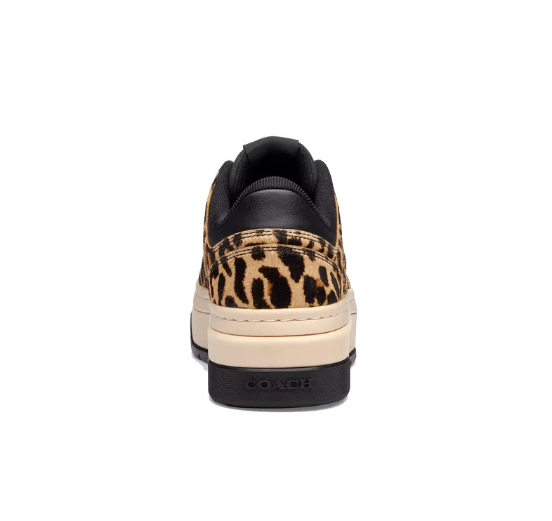 Coach Women's Platform Sneaker With Leopard Print Black/Leopard