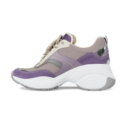 Michael Kors Women's Kaia Mixed-Media Trainer Orchd Hz Multi
