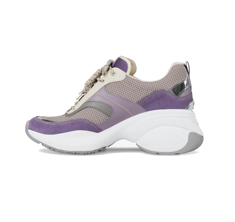 Michael Kors Women's Kaia Mixed-Media Trainer Orchd Hz Multi