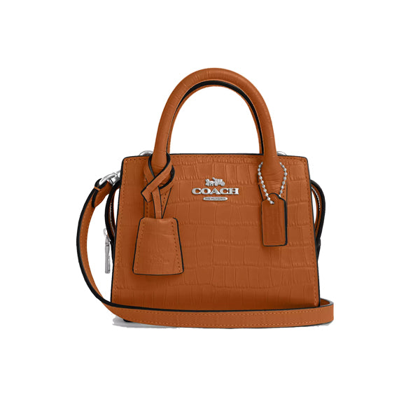 Coach Women's Andrea Mini Carryall Bag Silver/Washed Orange