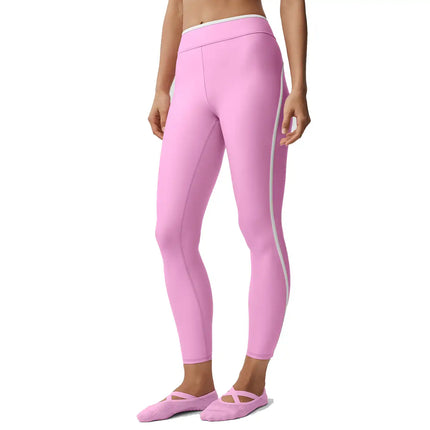 alo Women's Airlift High Waist Charger 7/8 Legging Candy Heart Pink/White