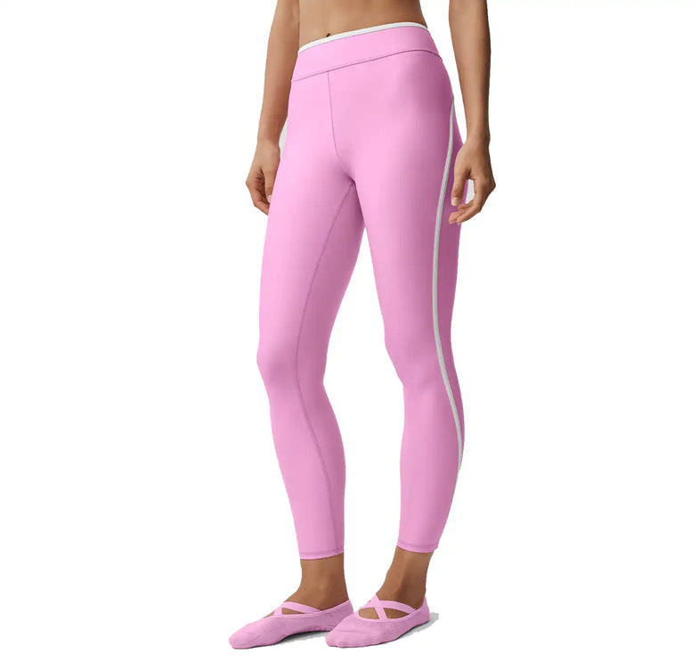 alo Women's Airlift High Waist Charger 7/8 Legging Candy Heart Pink/White