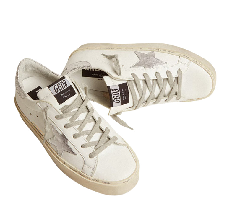 Golden Goose Women's Hi Star with Star and Metallic Silver Heel