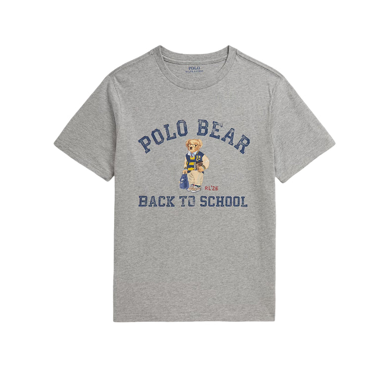 Polo Ralph Lauren Boy's Polo Bear Cotton Jersey Tee Andover Heather