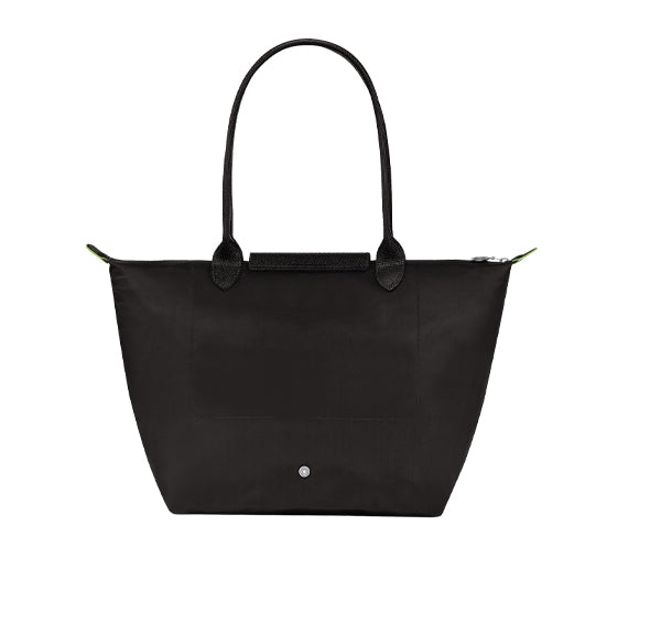 Longchamp Women's Le Pliage Green L Tote Bag Black Recycled Canvas - Hemen Kargoda