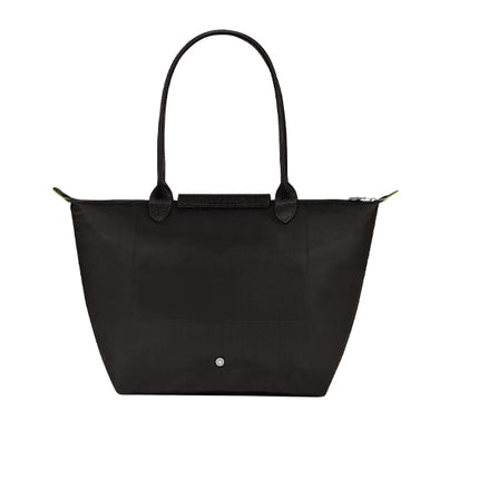 Longchamp Women's Le Pliage Green L Tote Bag Black Recycled Canvas